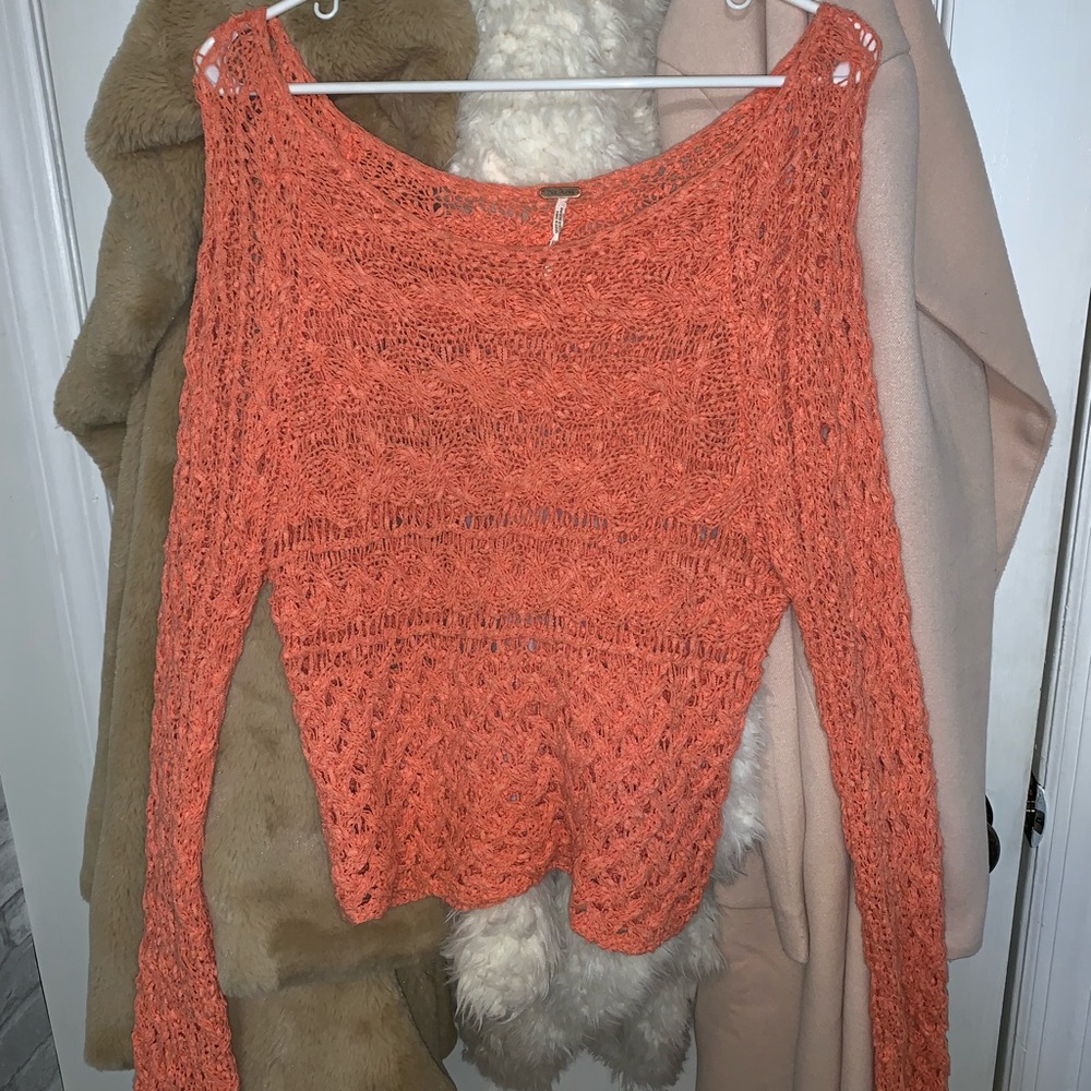 Free people orange sweater
